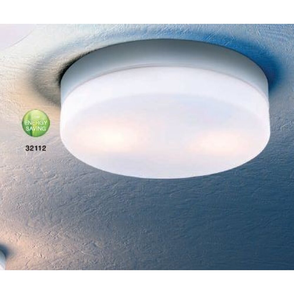 Globo VRANOS Deckenleuchte Edelstahl, Silber, Weiß, 2-flammig main product photo