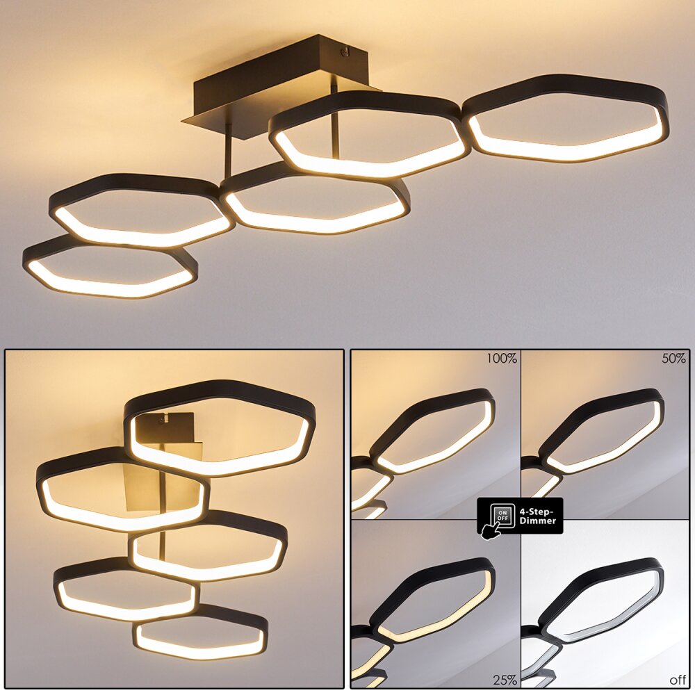 Halmstad Deckenleuchte LED Schwarz, 1-flammig main product photo