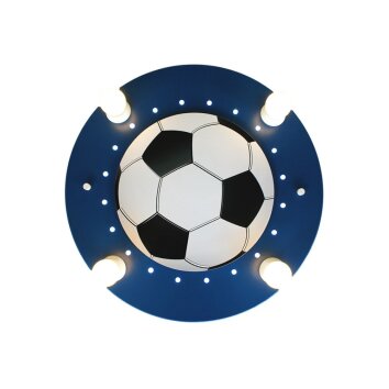 Elobra FUßBALL Deckenleuchte Blau, Weiß, 4-flammig