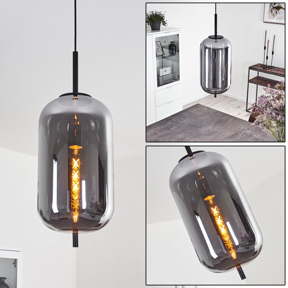Verbania Hängeleuchte Schwarz, 1-flammig main product photo