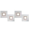 Grossmann KARREE Deckenleuchte LED Aluminium, Kupferfarben, 4-flammig