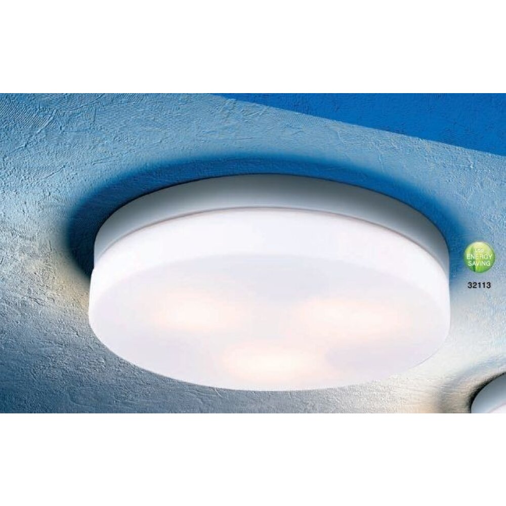 Globo VRANOS Deckenleuchte Edelstahl, Silber, Weiß, 3-flammig main product photo