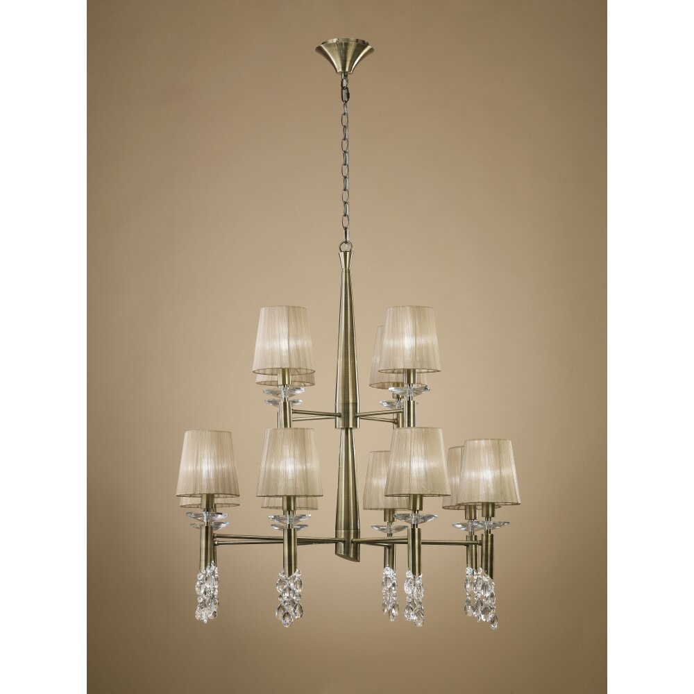 Mantra TIFFANY Pendelleuchte Braun, 12-flammig main product photo