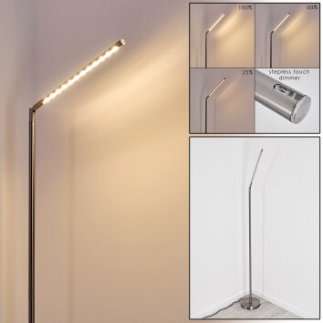 Leuchten-Direkt BELLA Lámpara de Pie LED Acero inoxidable 11786-55