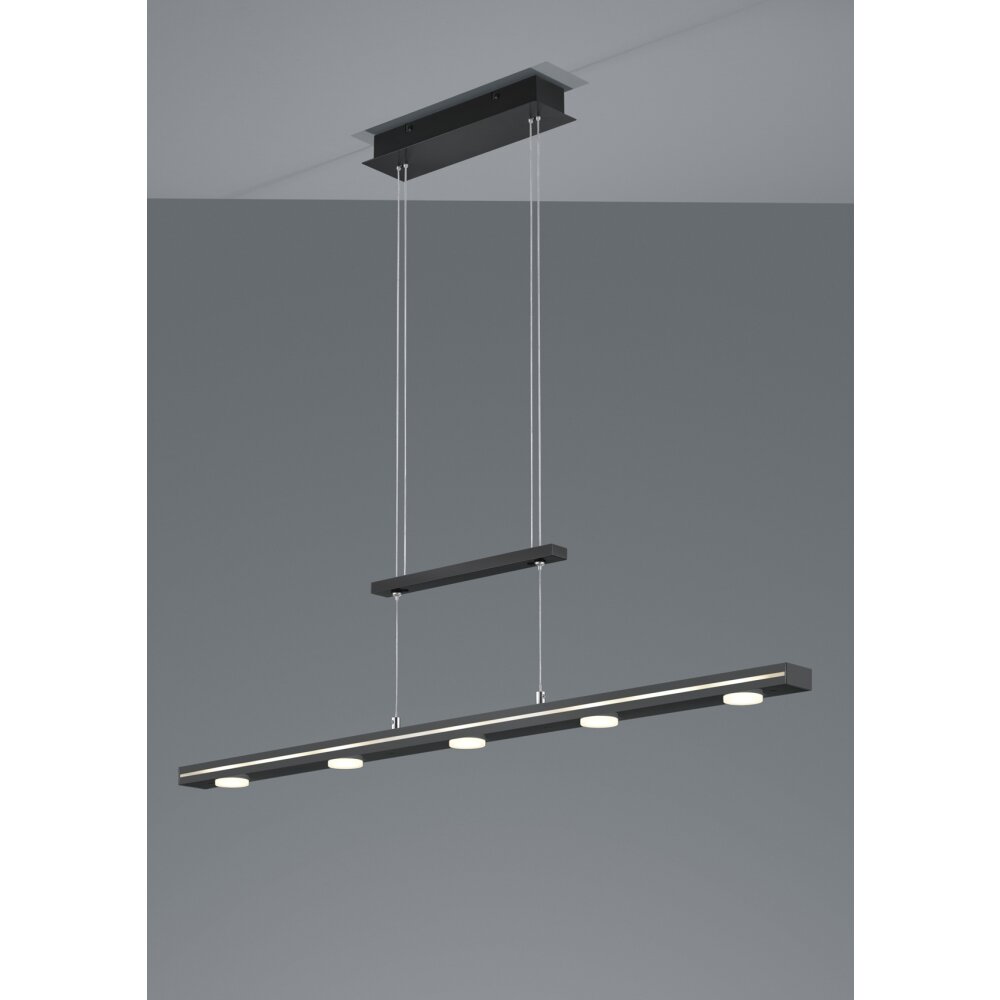 Trio Leuchten Lacal Pendelleuchte LED Nickel-Matt, 7-flammig main product photo