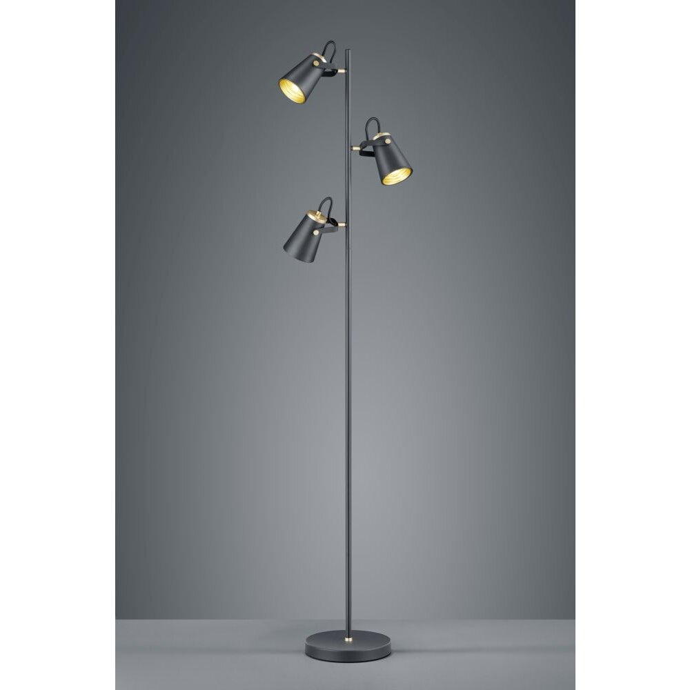 Trio Leuchten EDWARD Stehleuchte Schwarz, 3-flammig main product photo