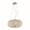 Ideal Lux PASHA Hängeleuchte Chrom, Kristalloptik, 6-flammig