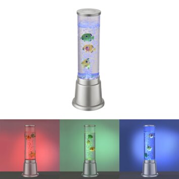 Leuchten Direkt AVA Wassersäule LED Silber, 1-flammig, Farbwechsler