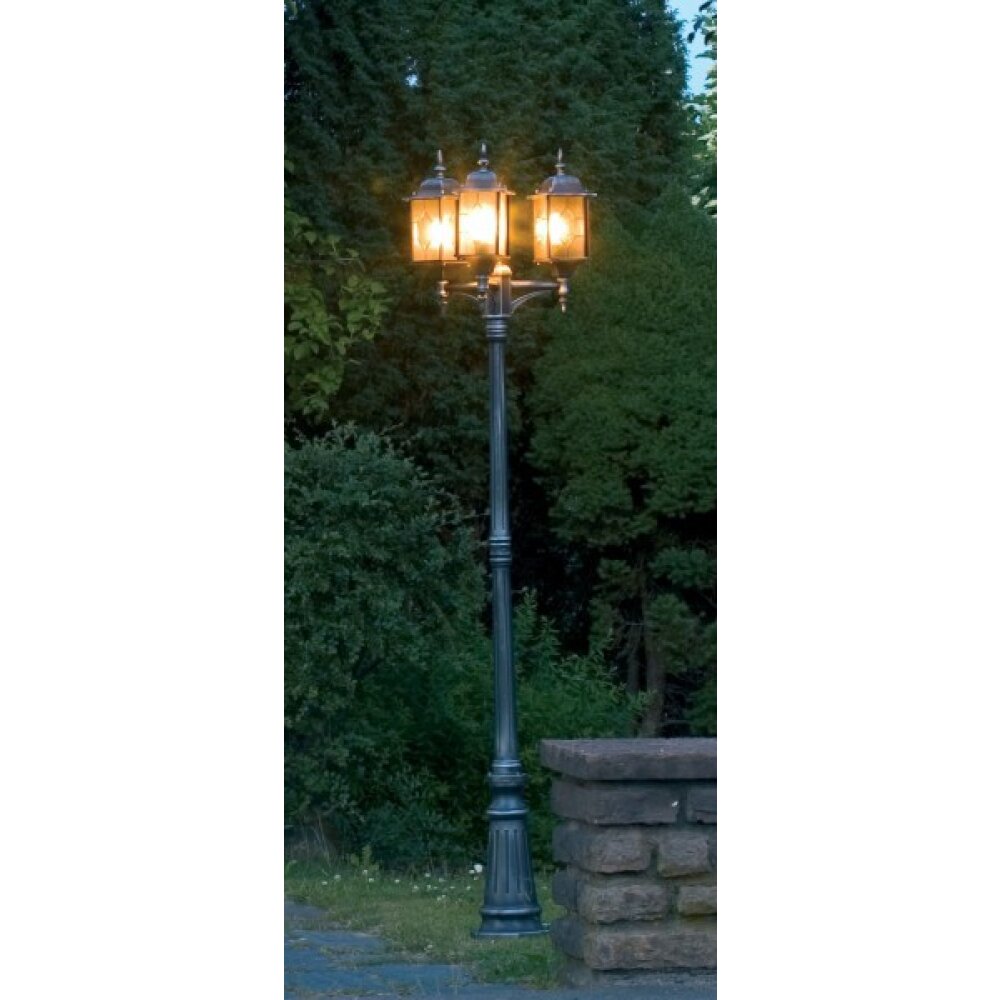 Konstsmide Milano Wegeleuchte Schwarz, 3-flammig main product photo
