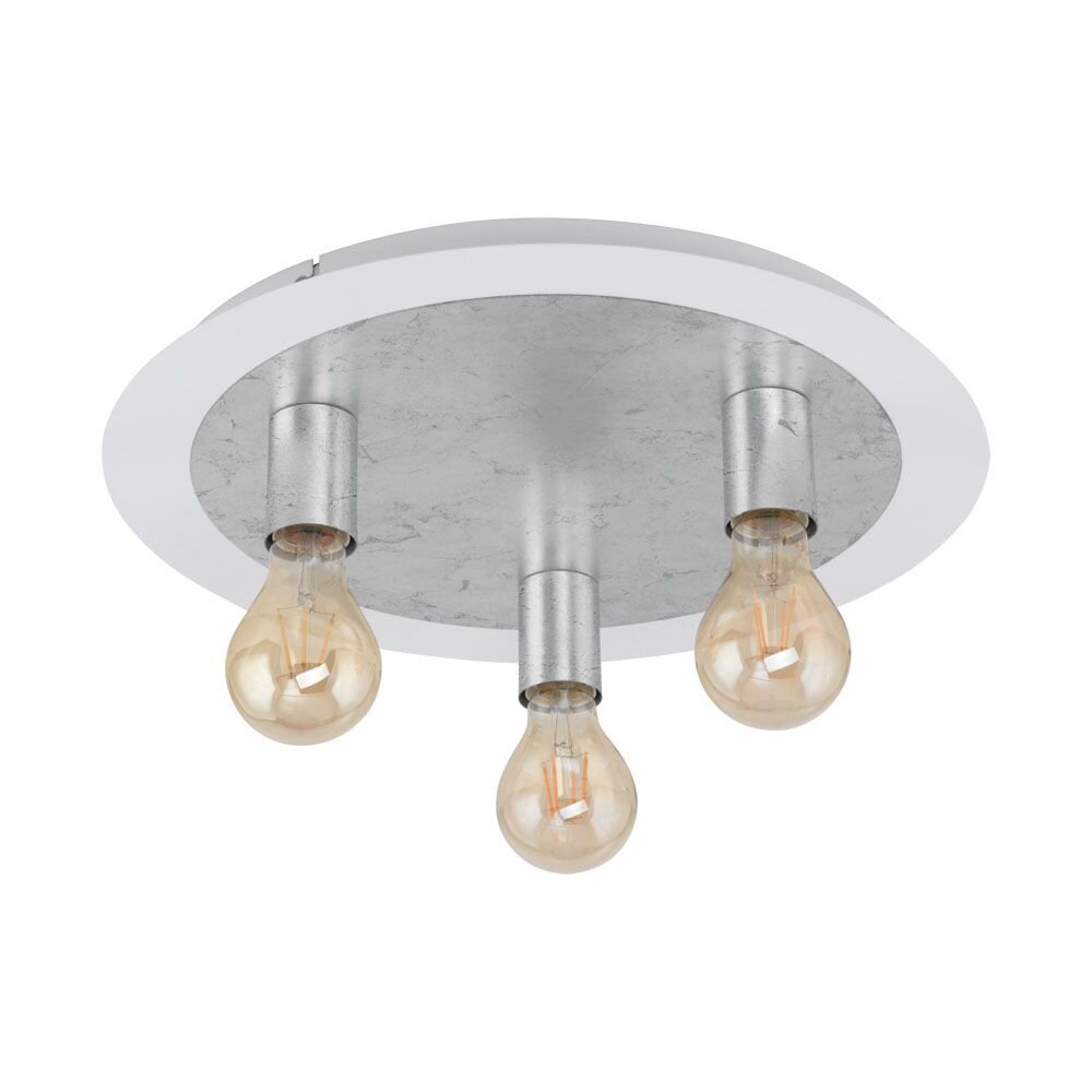 Eglo PASSANO Deckenleuchte Silber, Weiß, 3-flammig main product photo