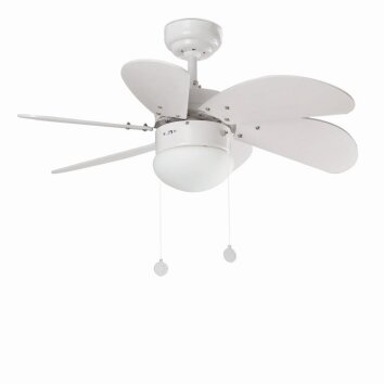 Faro Barcelona Palao Deckenventilator mit Licht Weiß, 1-flammig