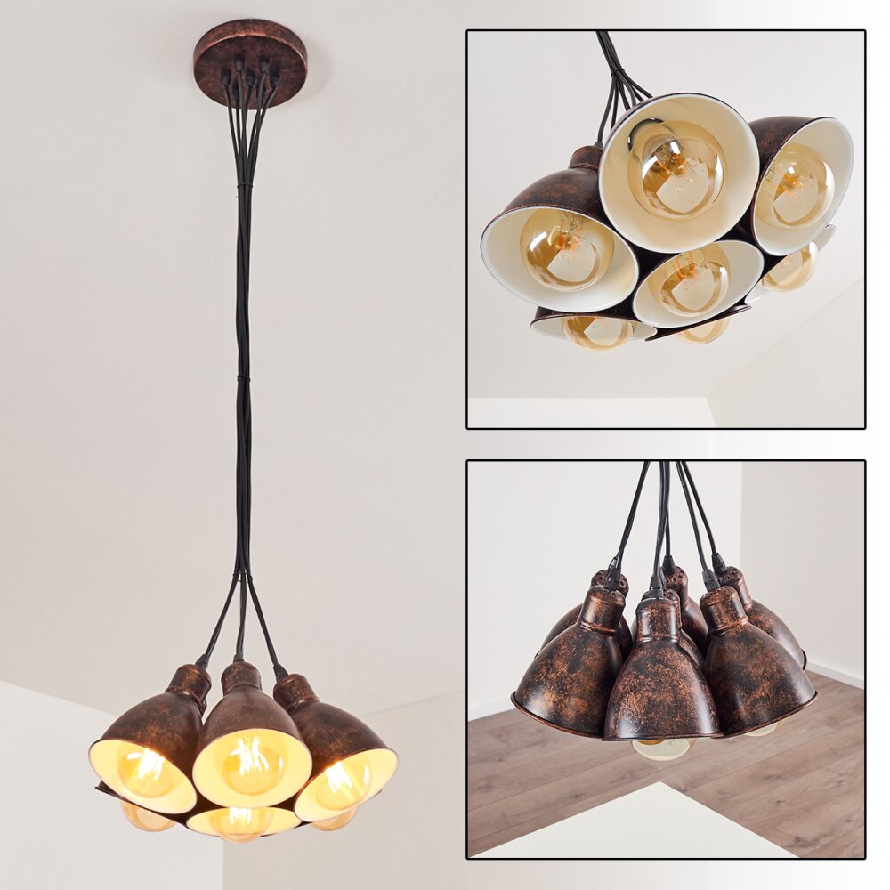 Timola Pendelleuchte Beige, Dunkelbraun, 7-flammig main product photo