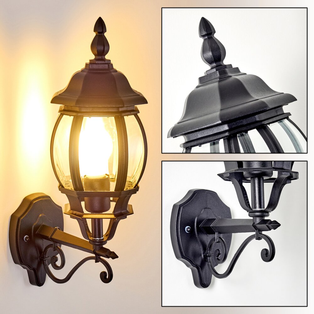 Lentua Außenwandleuchte Schwarz, 1-flammig main product photo