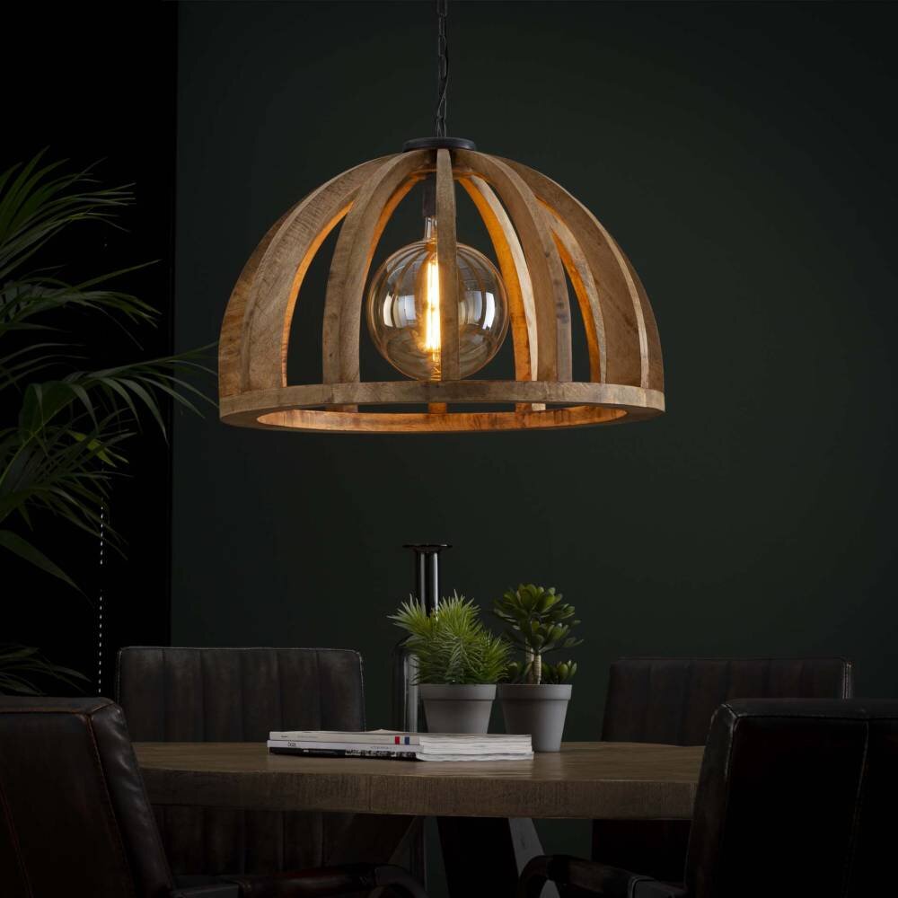 DUIVENHOEK Hängeleuchte Holz hell, 1-flammig main product photo