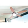 Globo AZURA Ventilator Chrom, Edelstahl, Nickel-Matt, 1-flammig