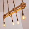 Riekje Pendelleuchte Braun, Holz hell, Schwarz, 4-flammig