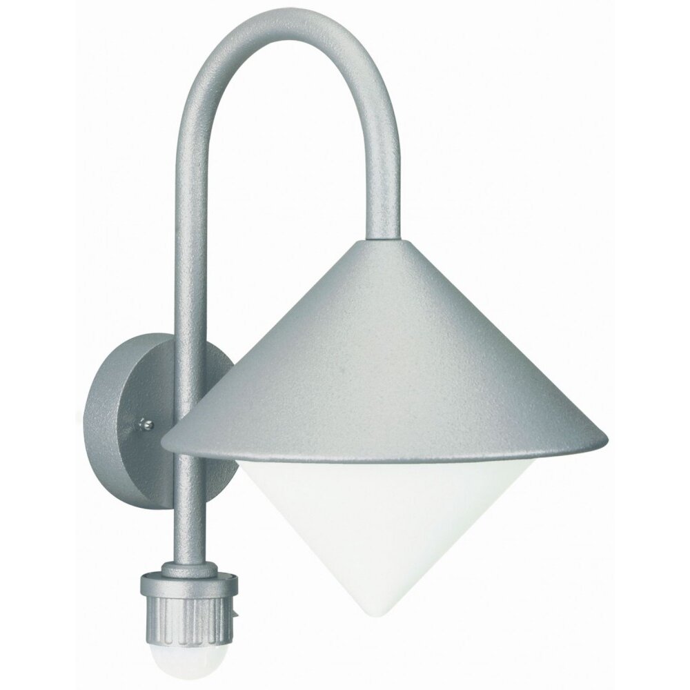 Albert Leuchten 646 Außenwandleuchte Silber, 1-flammig, Bewegungsmelder main product photo