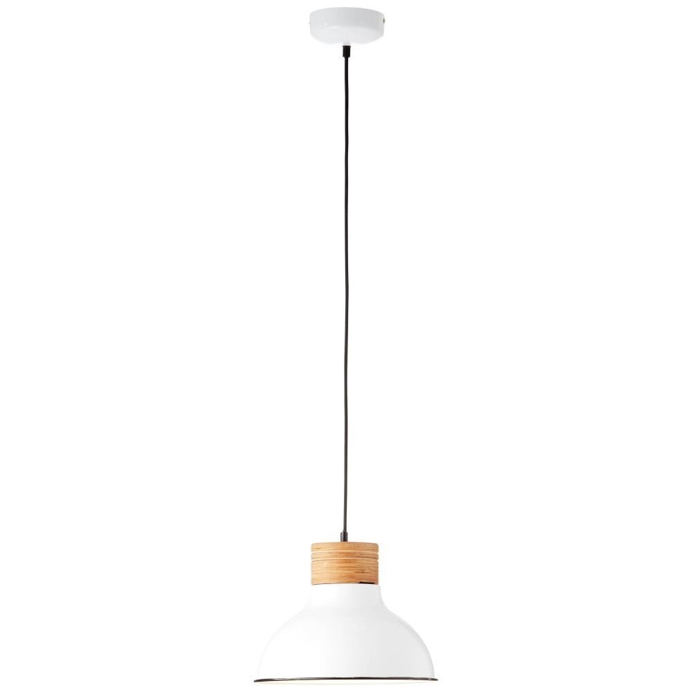 Brilliant Pullet Pendelleuchte Holz dunkel, Weiß, 1-flammig main product photo