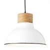 Brilliant Pullet Pendelleuchte Holz dunkel, Weiß, 1-flammig