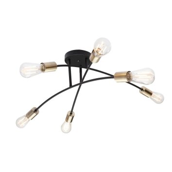 Globo BULB Deckenleuchte Schwarz, 6-flammig Globo BULB Deckenleuchte Schwarz, 6-flammig