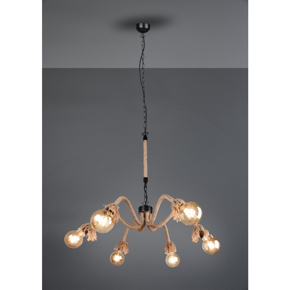 Reality Alva Pendelleuchte LED Schwarz, 6-flammig main product photo