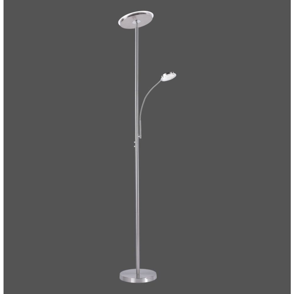 Leuchten Direkt HANS Deckenfluter LED Edelstahl, 2-flammig main product photo