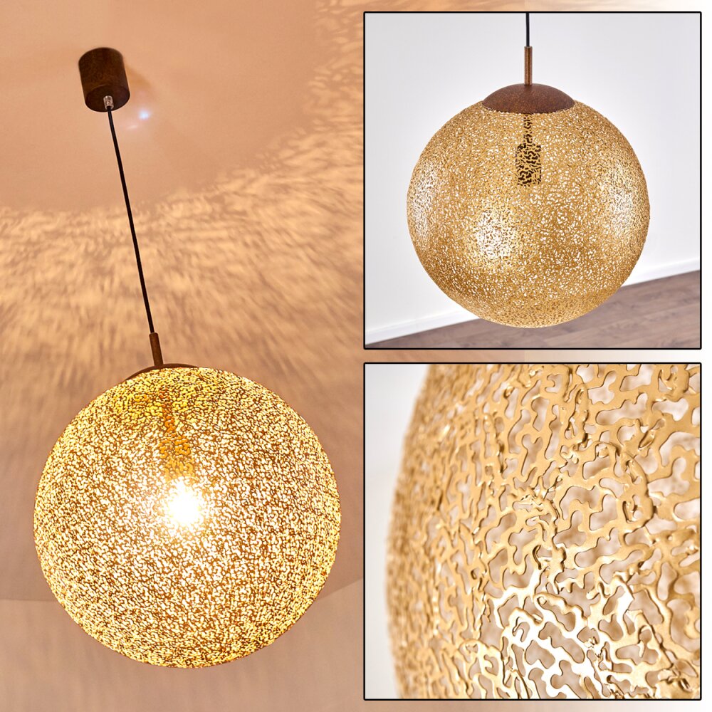 Vigra Hängeleuchte Braun, Gold, 1-flammig main product photo