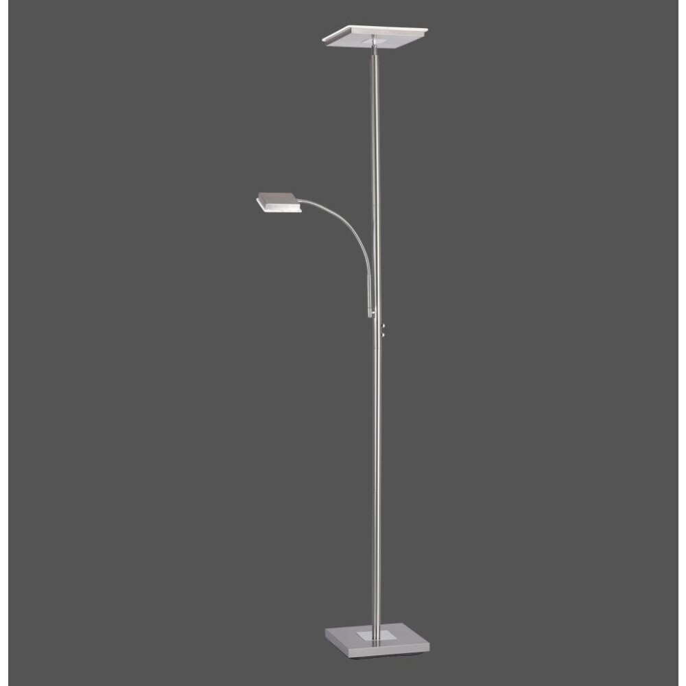 Leuchten Direkt HANS Deckenfluter LED Edelstahl, 2-flammig main product photo
