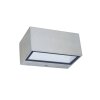 Lutec GEMINI Aussenwandleuchte LED Grau, Silber, 1-flammig