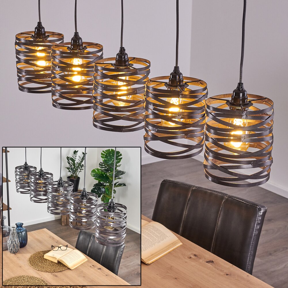 Pauluspolder Pendelleuchte Grau, 5-flammig main product photo