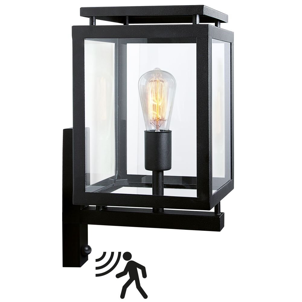 KS Verlichting De Vecht Außenwandleuchte Schwarz, 1-flammig, Bewegungsmelder main product photo
