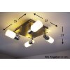 Trio Leuchten CLAPTON Deckenleuchte LED Aluminium, Chrom, Edelstahl, 4-flammig