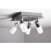 Trio Leuchten CLAPTON Deckenleuchte LED Aluminium, Chrom, Edelstahl, 4-flammig