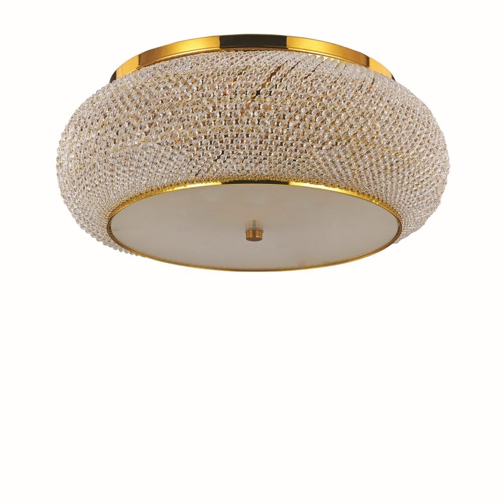 Ideal Lux PASHA Deckenleuchte Gold, Kristalloptik, 10-flammig main product photo