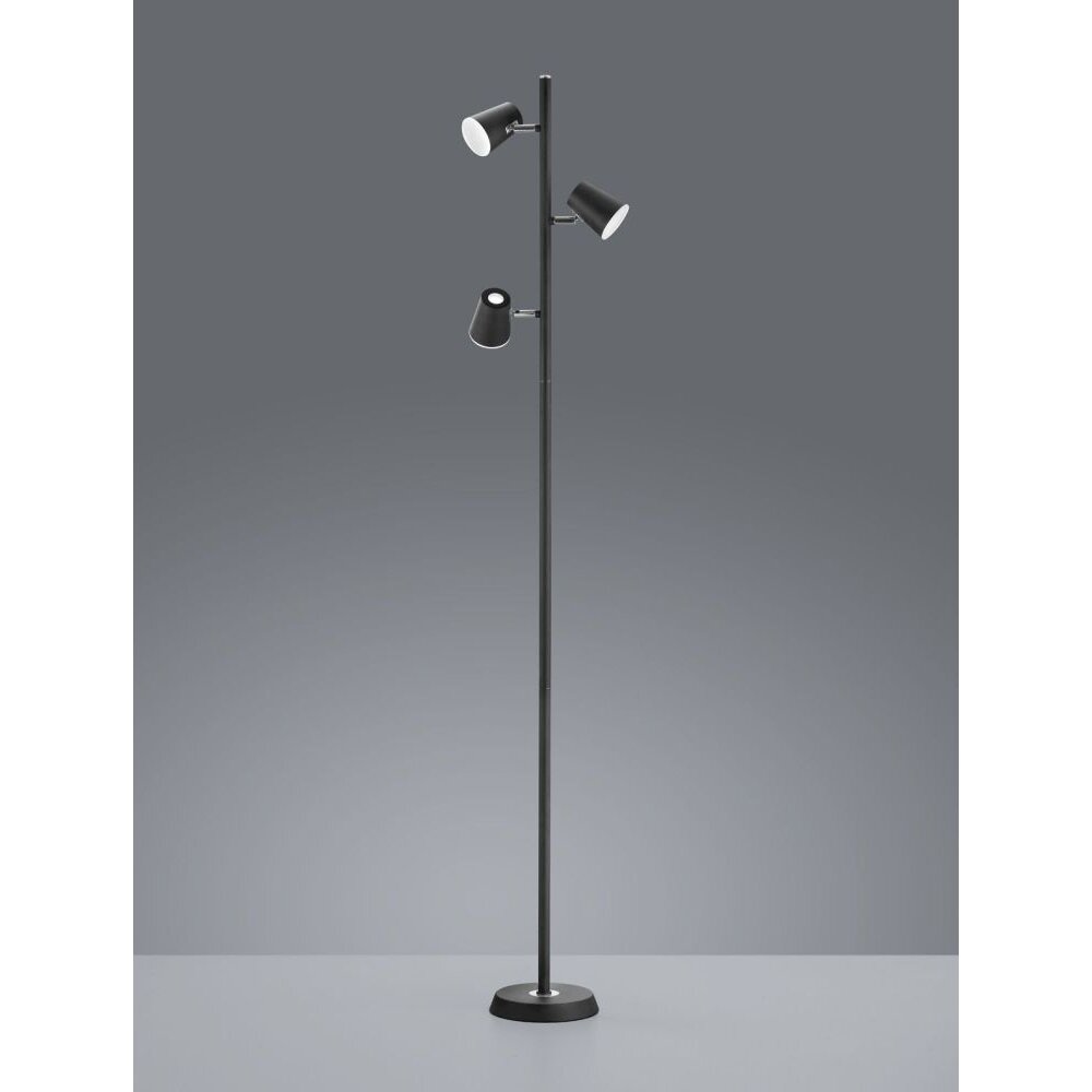 Trio Leuchten NARCOS Stehleuchte LED Schwarz, 3-flammig main product photo