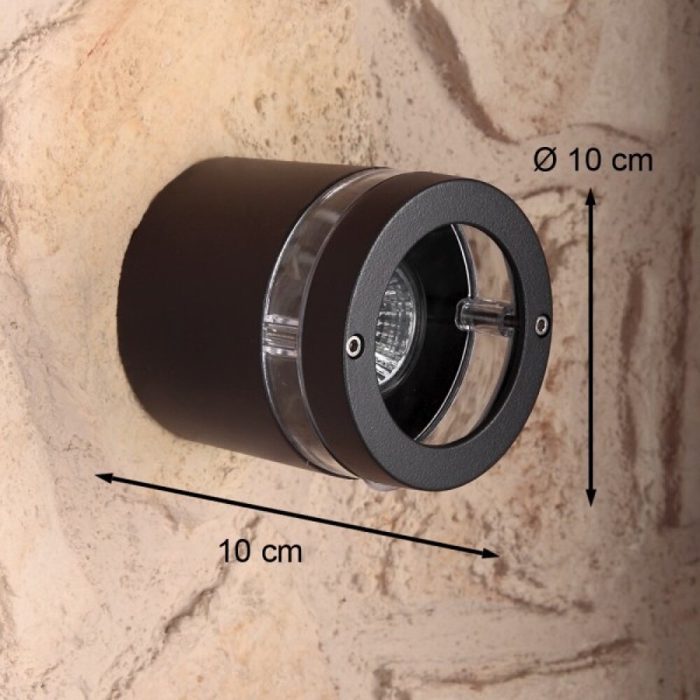 Lutec FOCUS Außenwandleuchte Anthrazit, 1-flammig main product photo