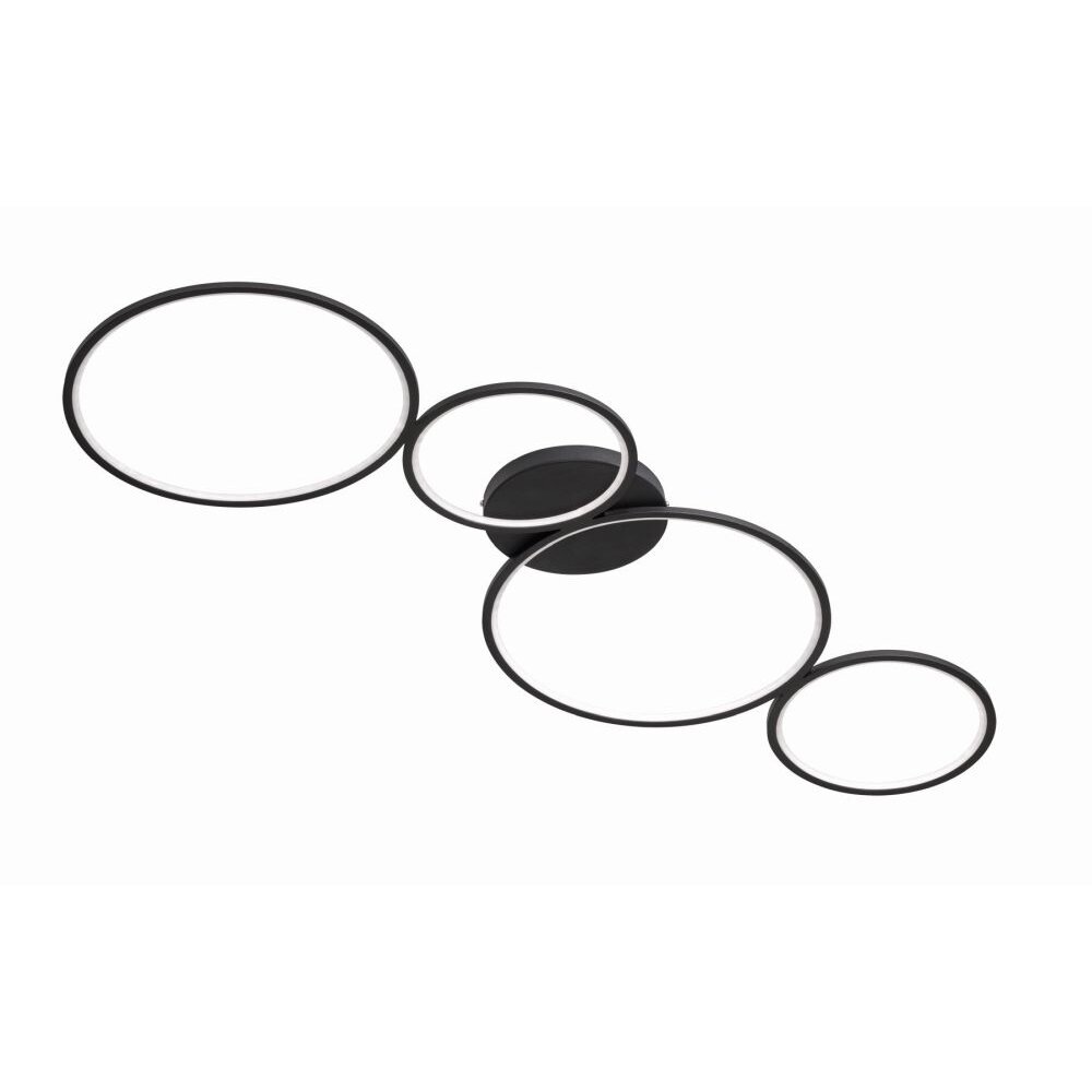 Trio Leuchten RONDO Deckenleuchte LED Schwarz, 1-flammig main product photo