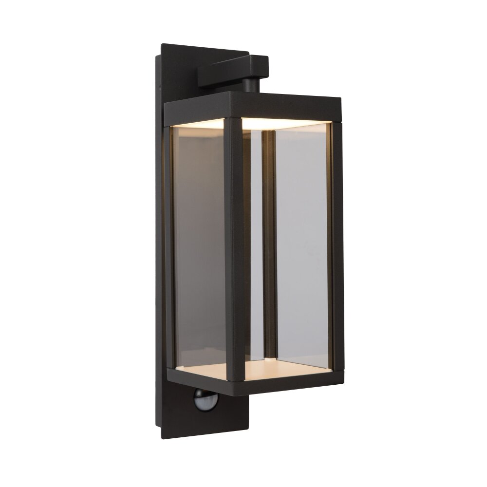 Lucide CLAIRETTE Außenwandleuchte LED Schwarz, Bewegungsmelder main product photo