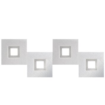 Grossmann KARREE Deckenleuchte LED Aluminium, Titan, 4-flammig