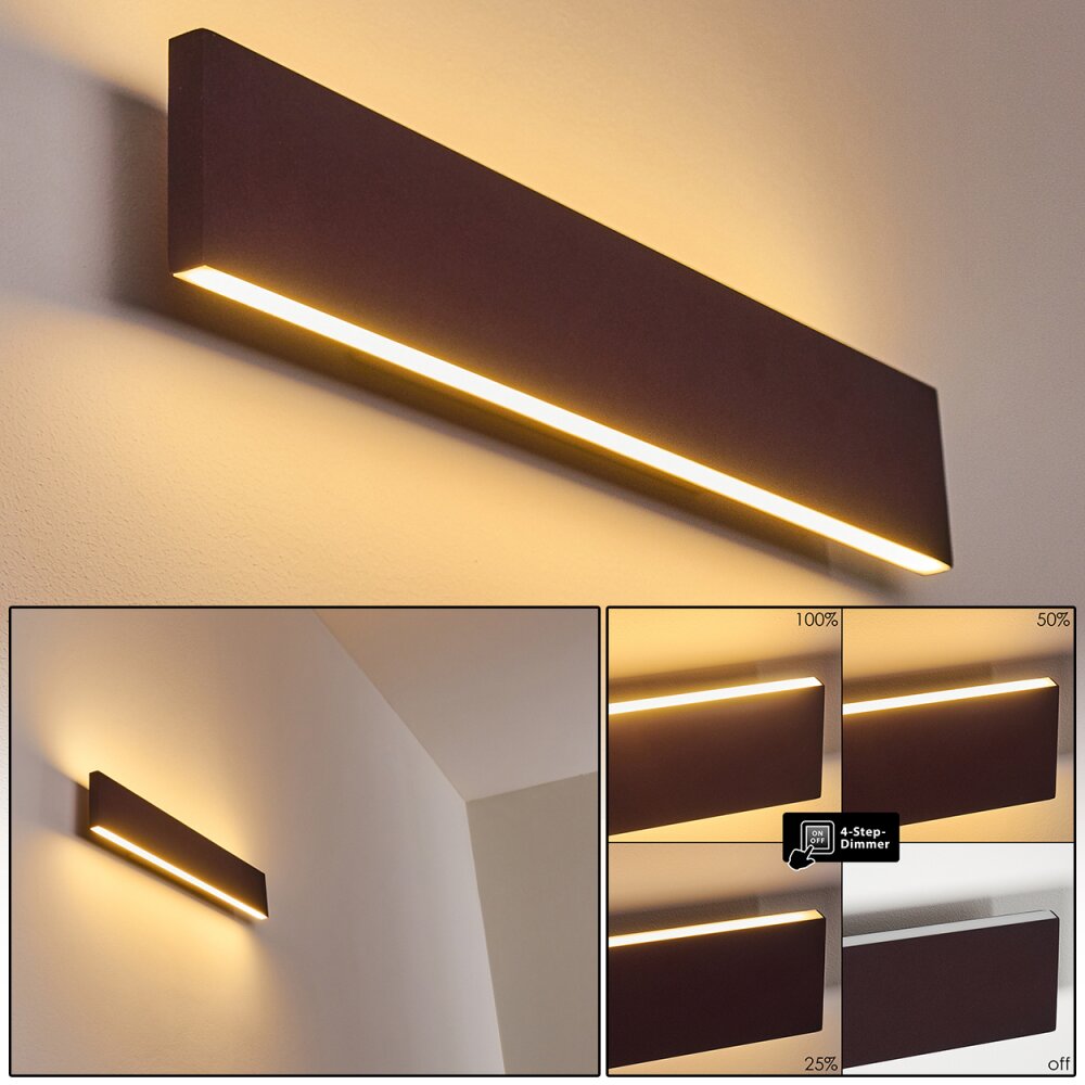 Obion Wandleuchte LED Rostfarben, 2-flammig main product photo