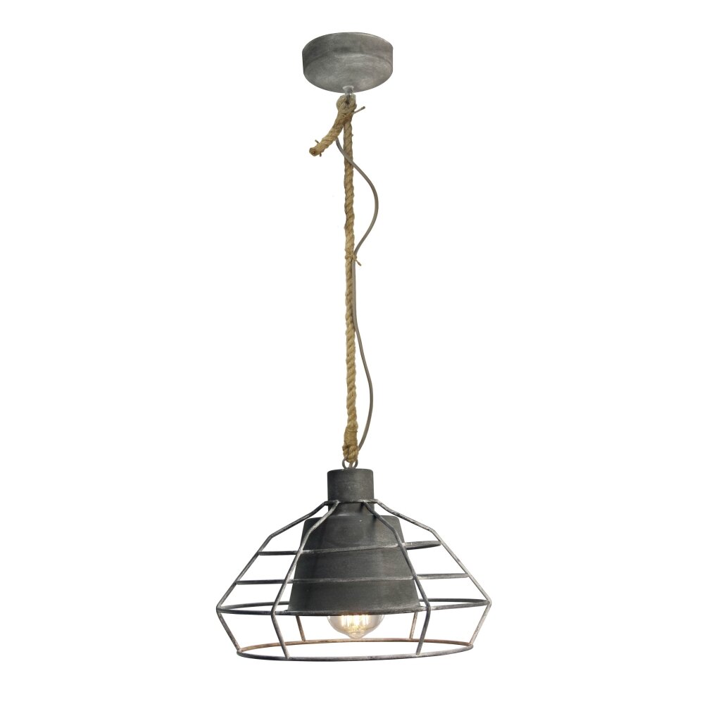 Brilliant Leuchten Walter Pendelleuchte Grau, 1-flammig main product photo