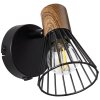 Brilliant Manama Wandspot Holz dunkel, Schwarz, 1-flammig