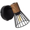 Brilliant Manama Wandspot Holz dunkel, Schwarz, 1-flammig