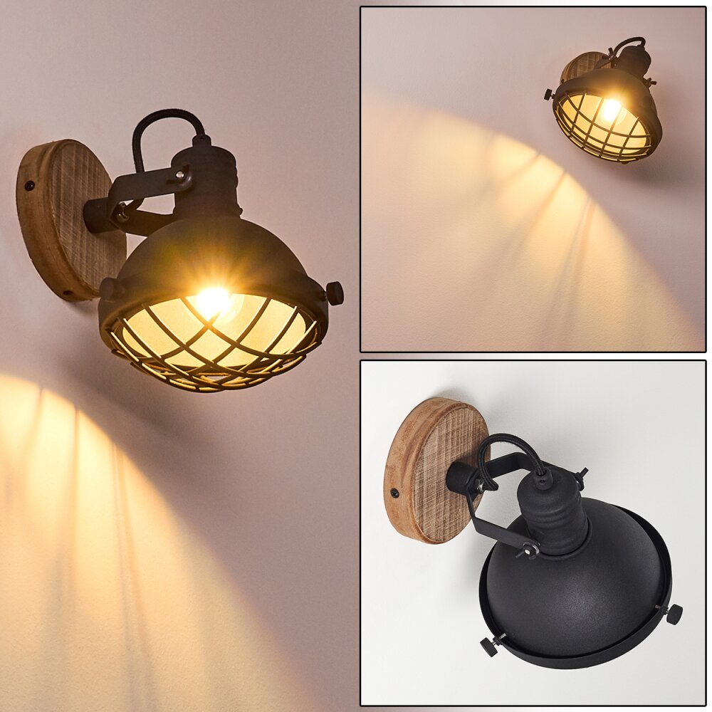 Onsala Wandleuchte Braun, Schwarz, 1-flammig main product photo