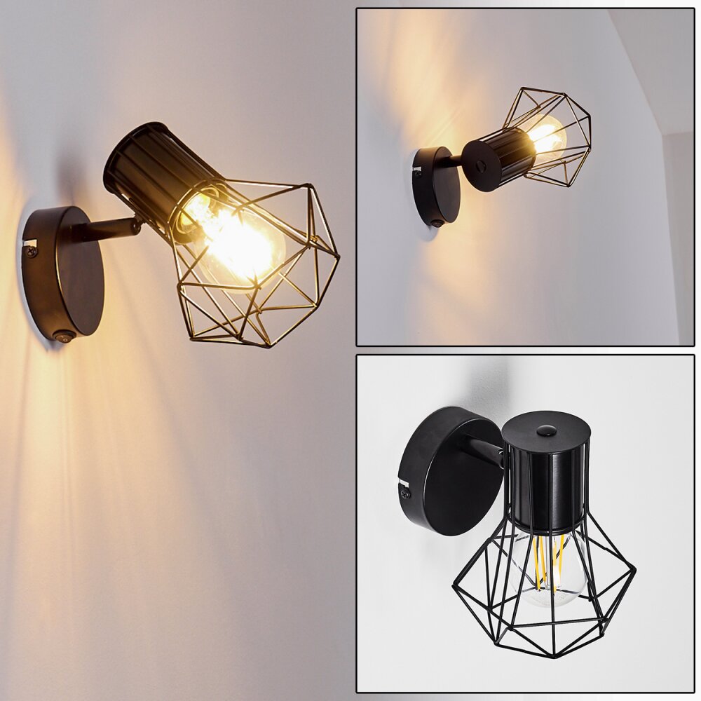 Bardhaman Wandleuchte Schwarz, 1-flammig main product photo
