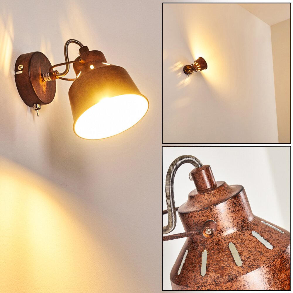 Safari Wandleuchte Rostfarben, 1-flammig main product photo