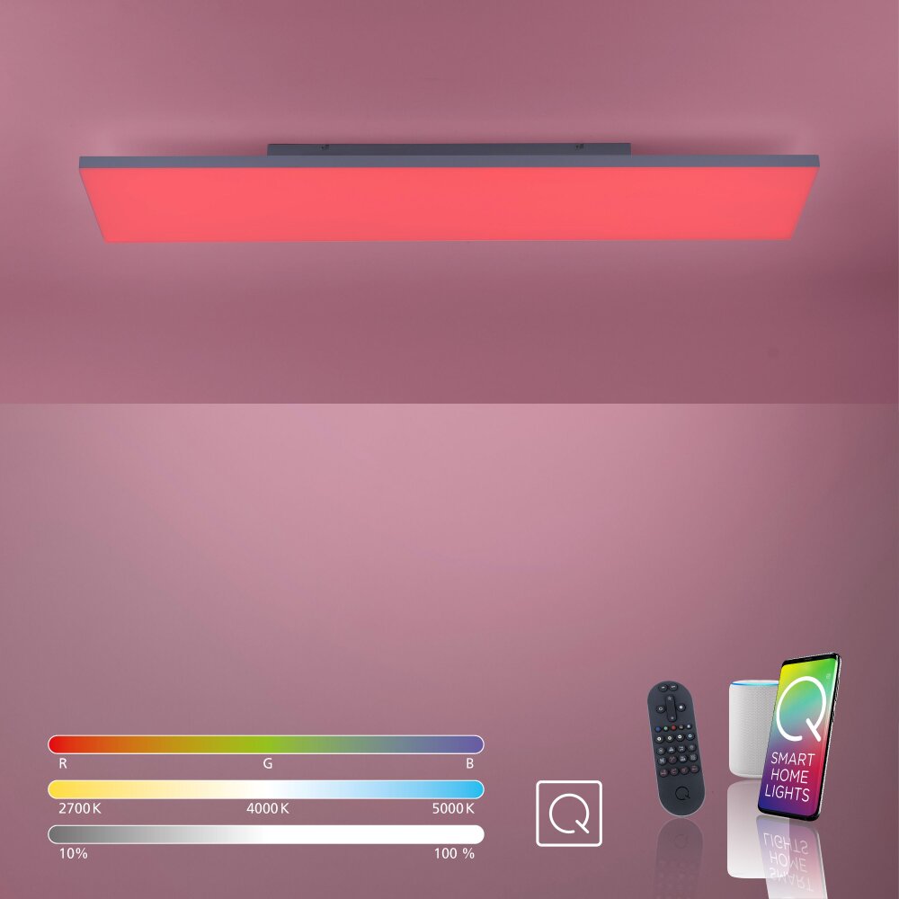 Paul Neuhaus Q-FRAMELESS LED Panel Weiß, 1-flammig, Fernbedienung, Farbwechsler main product photo