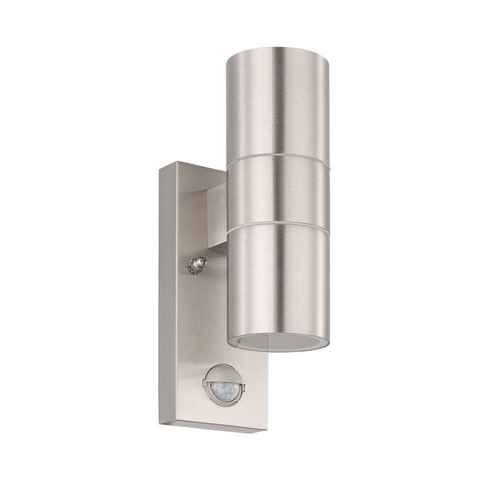 Eglo RIGA Aussenwandleuchte LED Edelstahl, 2-flammig, Bewegungsmelder main product photo