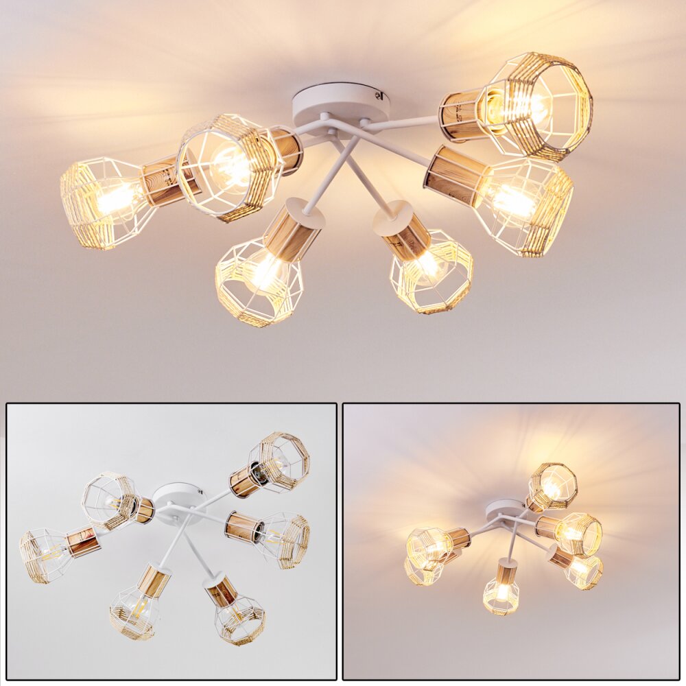 Barbacena Deckenleuchte Weiß, 6-flammig main product photo